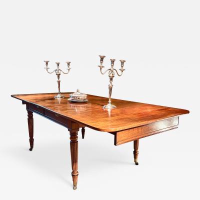 Regency Period mahogany Gillows model imperial extending dining table