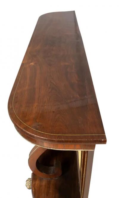 Regency Rosewood And Brass Inlaid Console Table