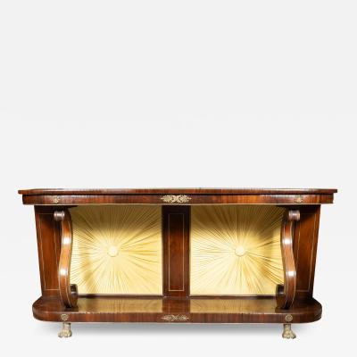 Regency Rosewood And Brass Inlaid Console Table
