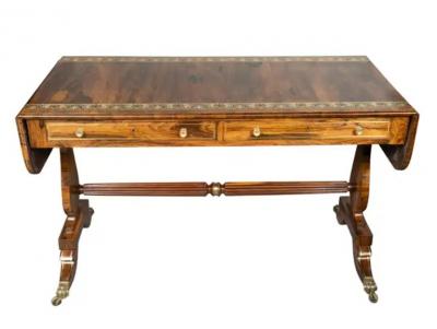 Regency Rosewood And Brass Mounted Sofa Table