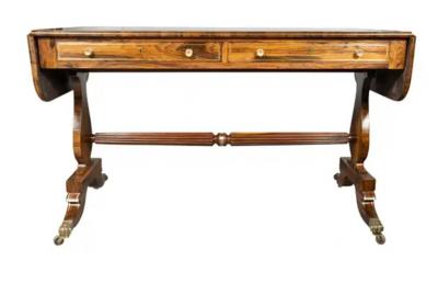Regency Rosewood And Brass Mounted Sofa Table