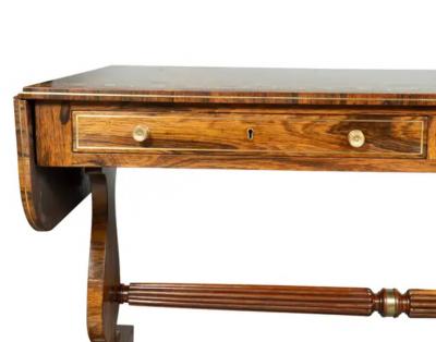 Regency Rosewood And Brass Mounted Sofa Table