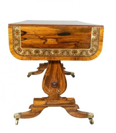 Regency Rosewood And Brass Mounted Sofa Table