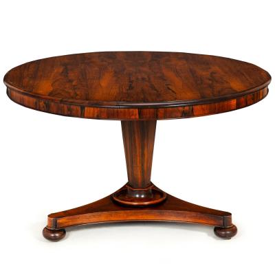 Regency Rosewood Antique Circular Center Table English circa 1825