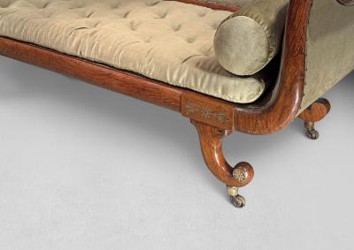 Regency Rosewood Brass Inlaid Simulated Rosewood