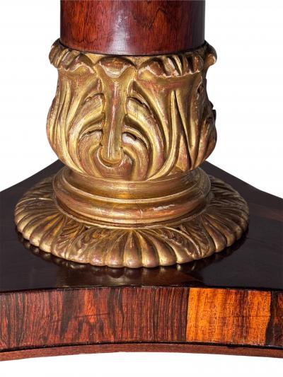 Regency Rosewood Carved gilded Tilt Top Table