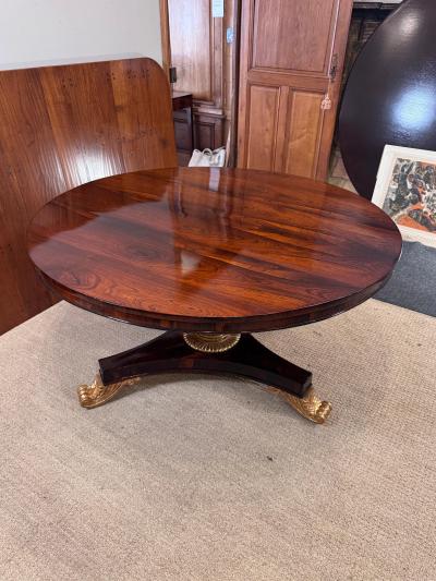 Regency Rosewood Carved gilded Tilt Top Table