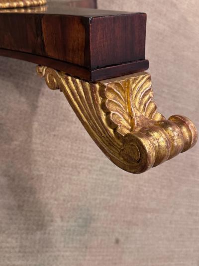 Regency Rosewood Carved gilded Tilt Top Table