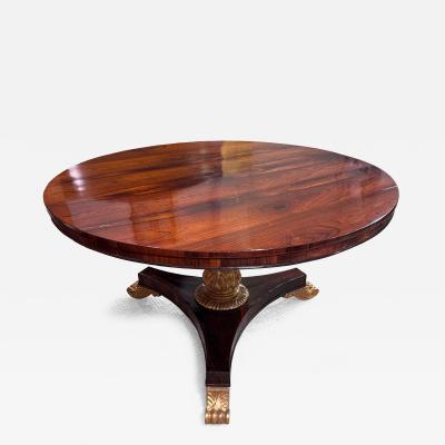 Regency Rosewood Carved gilded Tilt Top Table