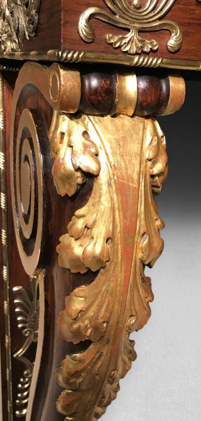 Regency Rosewood Gilt Console Table