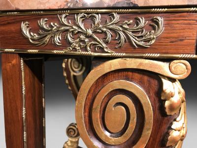Regency Rosewood Gilt Console Table