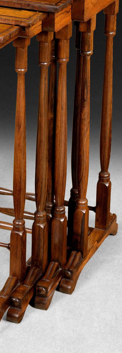 Regency Rosewood Nest of Four Tables