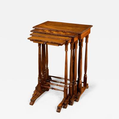 Regency Rosewood Nest of Four Tables