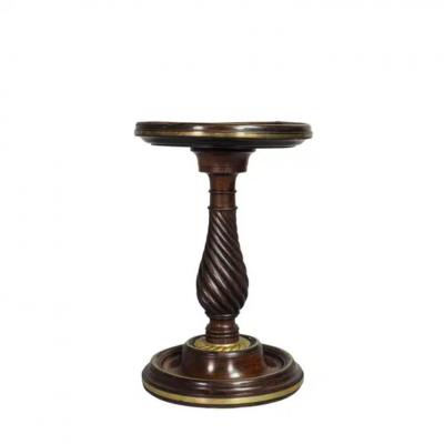 Regency Rosewood and Brass Candlestick Riser