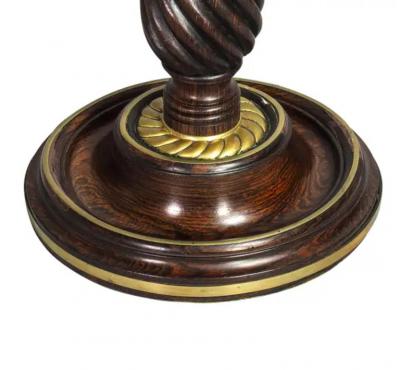 Regency Rosewood and Brass Candlestick Riser