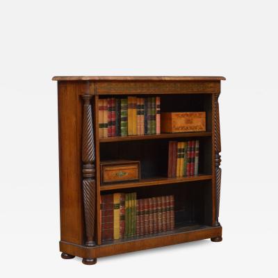 Regency Rosewood and Brass Inlaid Open Bookcase