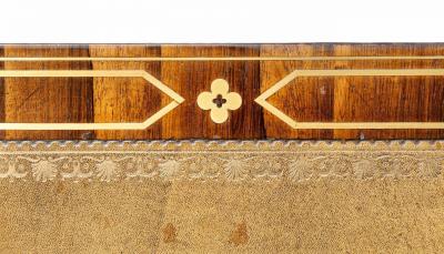 Regency Rosewood and Brass Inlaid Writing Table