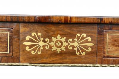 Regency Rosewood and Brass Inlaid Writing Table