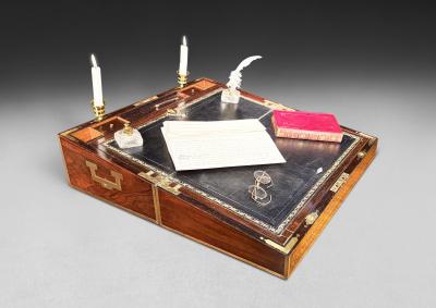 Regency Rosewood and Brass Inlaid correspondence box