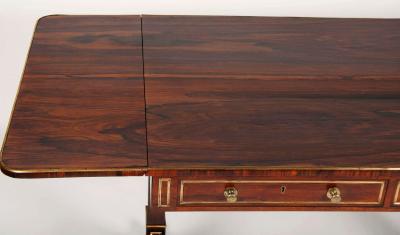 Regency Rosewood and Brass Mounted Sofa Table