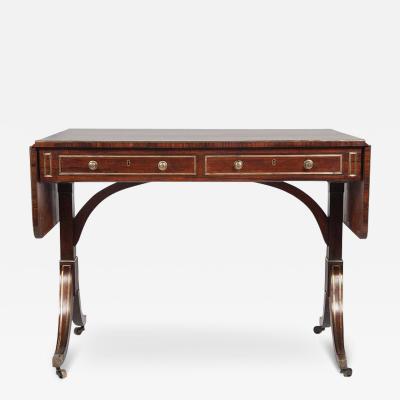 Regency Rosewood and Brass Mounted Sofa Table