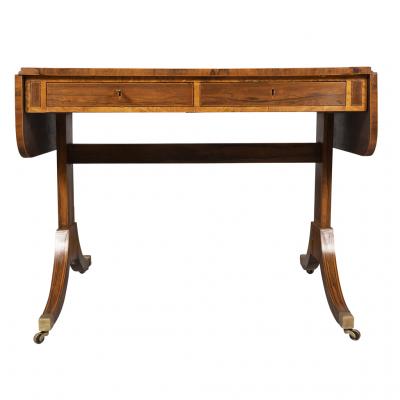 Regency Rosewood and Satinwood Sofa Table