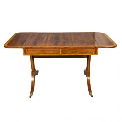 Regency Rosewood and Satinwood Sofa Table