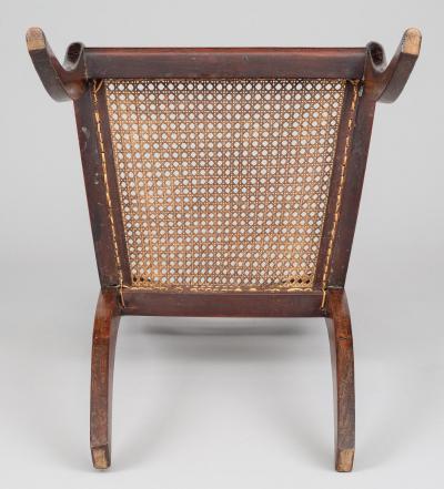 Regency Simulated Rosewood Brass Side Chair