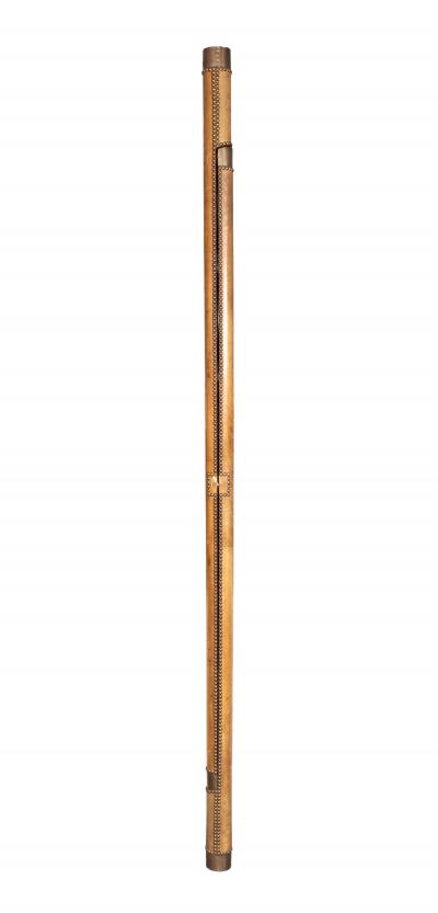 Regency Style Brown Leather Stick Ladder