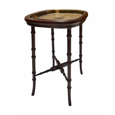 Regency Style Faux Bamboo Single Cocktail Tray Table