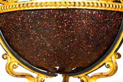 Regency Style Gilt and Faux Porphyry Iron Athenienne Jardinierre Plant Stand