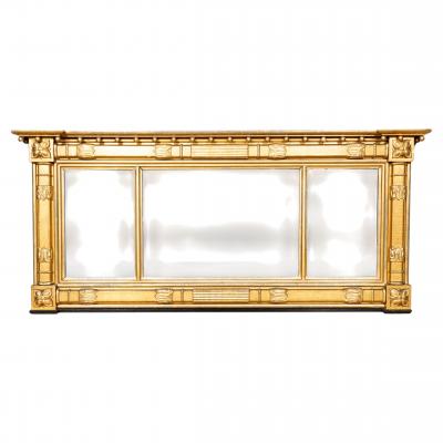 Regency Style Giltwood Overmantel Mirror