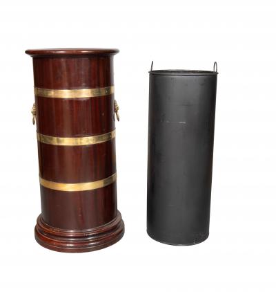 Regency Style Mahogany And Brass Bound Umbrella Stand