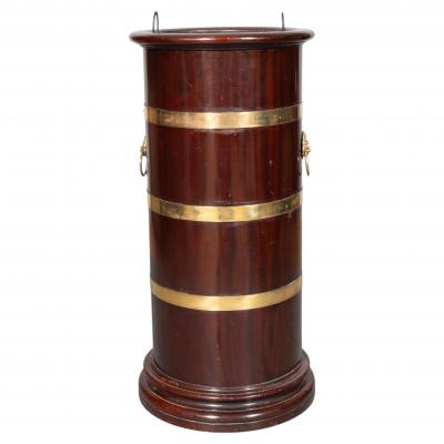 Regency Style Mahogany And Brass Bound Umbrella Stand
