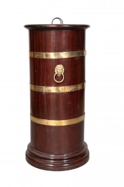 Regency Style Mahogany And Brass Bound Umbrella Stand