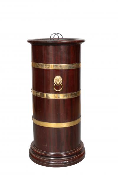 Regency Style Mahogany And Brass Bound Umbrella Stand