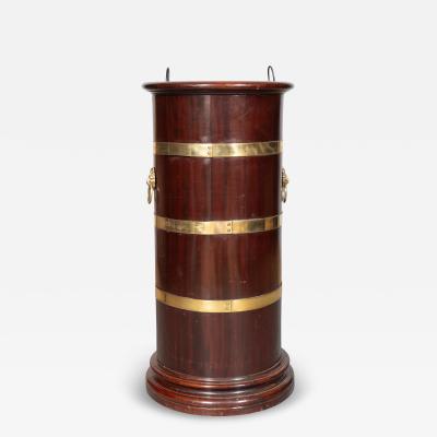Regency Style Mahogany And Brass Bound Umbrella Stand