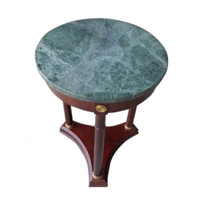 Regency Style Marble Pedestal Side Table
