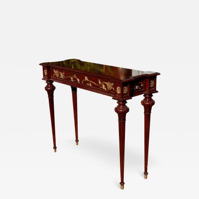 Regency Style Mark David Carved Mahogany Console Table