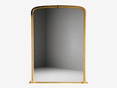 Regency Style Monumental Archtop Mirror Giltwood Mirror France 19th c 