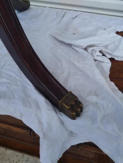 Regency Style Pedestal w Brass Accents