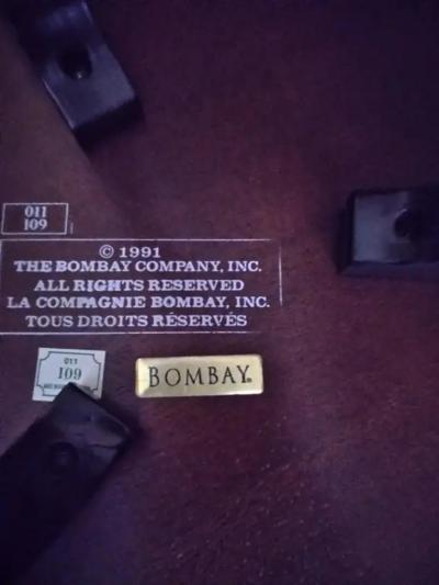 Regency Style Pedestal w Brass Accents