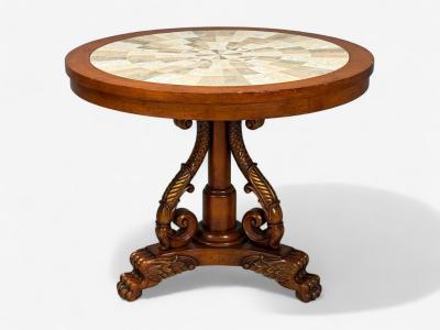 Regency Style Pine Stone Accent Tables USA 20th c 