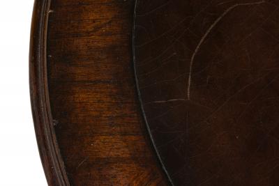 Regency Style Round Mahogany and Leather Center Table