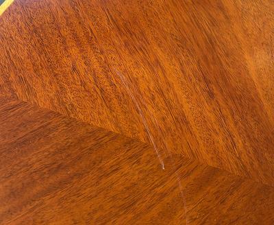 Regency Style Round Pedestal Table Greek Key Inlay Bronze Claw Feet Mounts