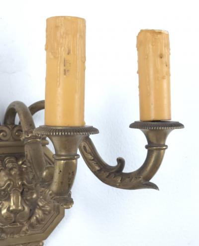 Regency Style Single Sconce with Lion Head England circa 1920