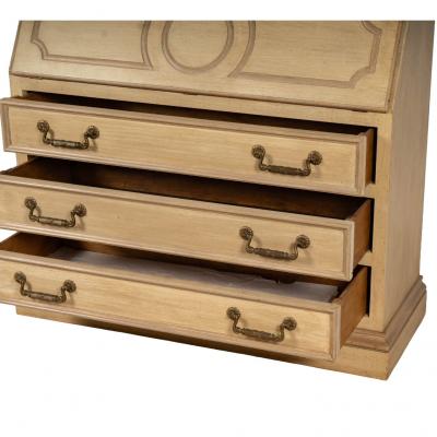 Regency Style White Painted Secretary Bookcase