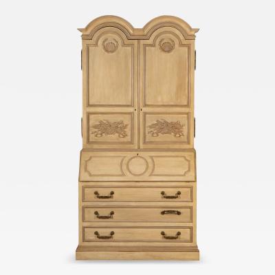 Regency Style White Painted Secretary Bookcase