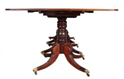 Regency Triple Pedestal Mahogany Tilting Dining Table