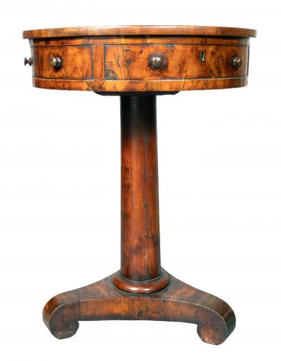 Regency Yewwood Drum Table